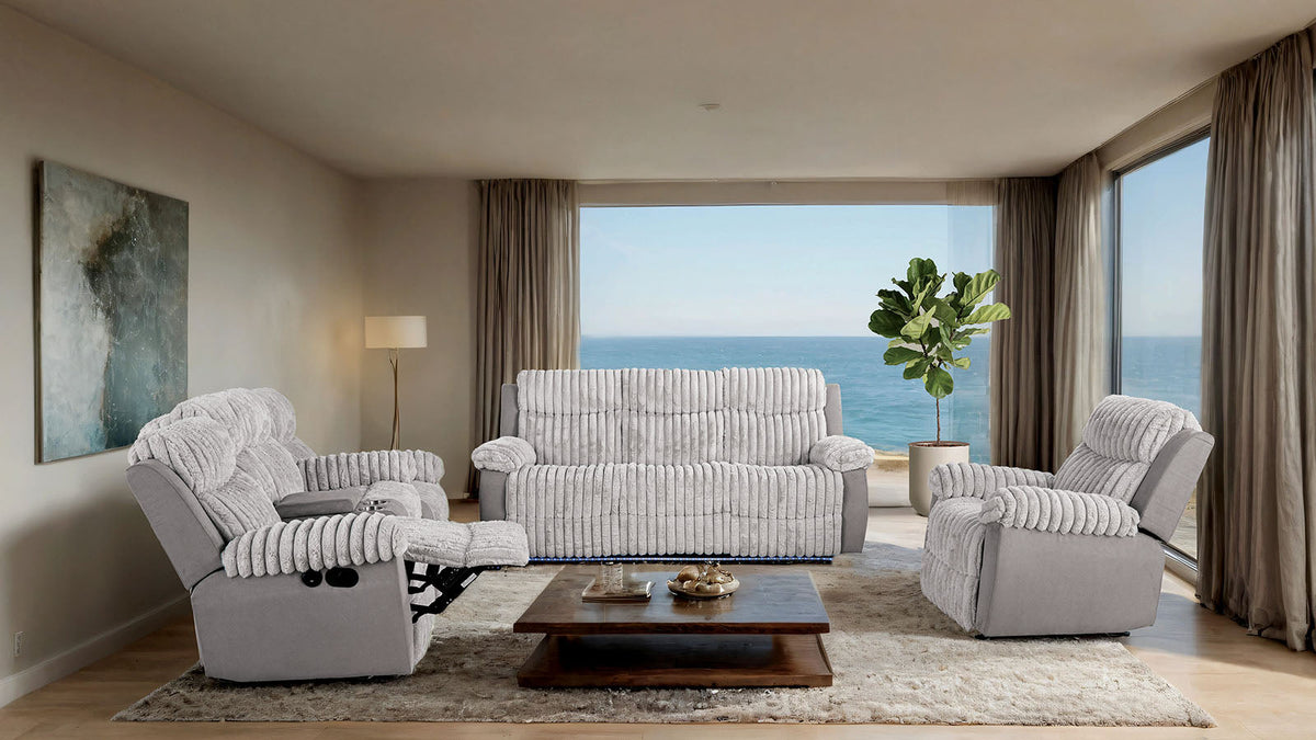 Dionysus Gray Manual Glider Recliner