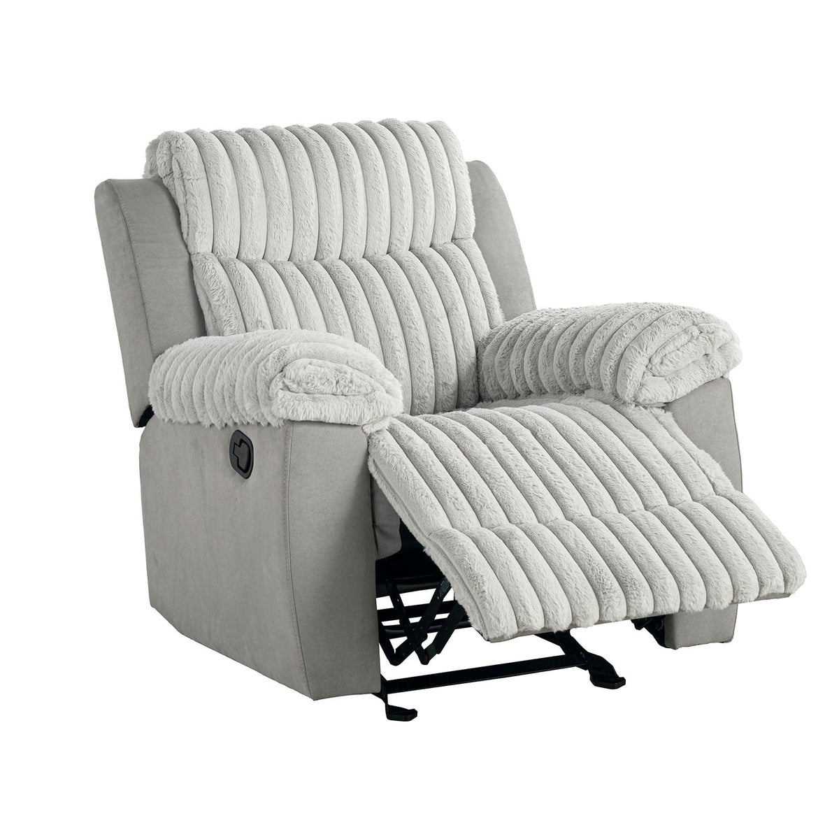 Dionysus Gray Manual Glider Recliner