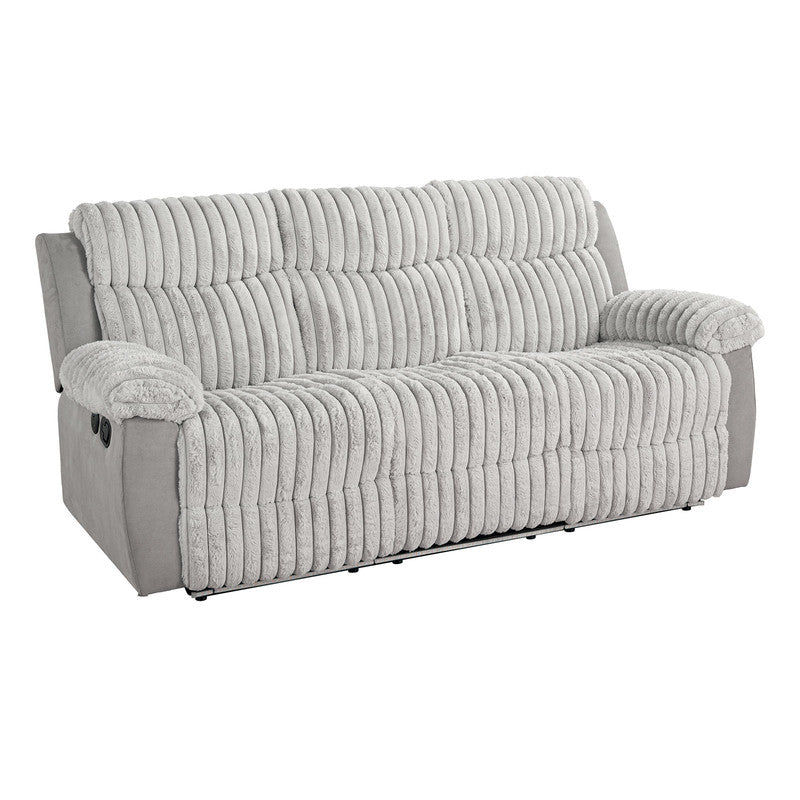 Dionysus Gray Manual Reclining Sofa & Loveseat by Furniture of America at Eve Furniture
