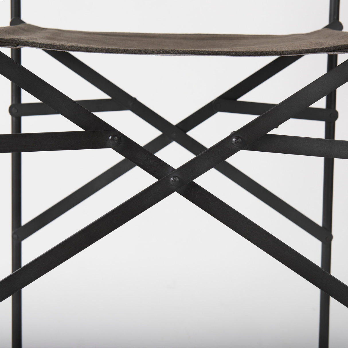Direttore Brown/Gray Suede W/ Metal Frame Counter Stool by Mercana at Eve Furniture