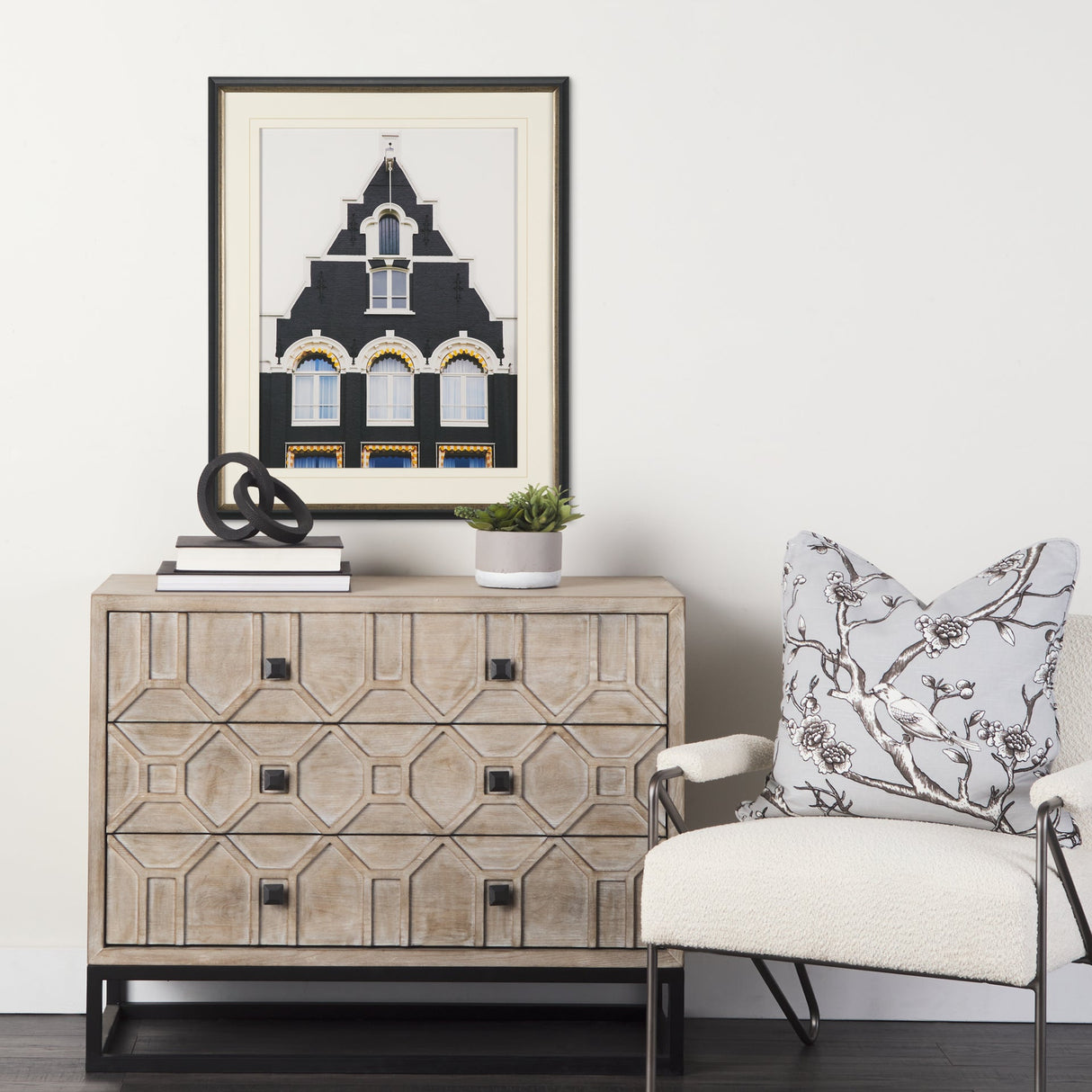 Discerning Domicile by Irene Sucocki Framed Art Print Matted under Glass by Mercana at Eve Furniture