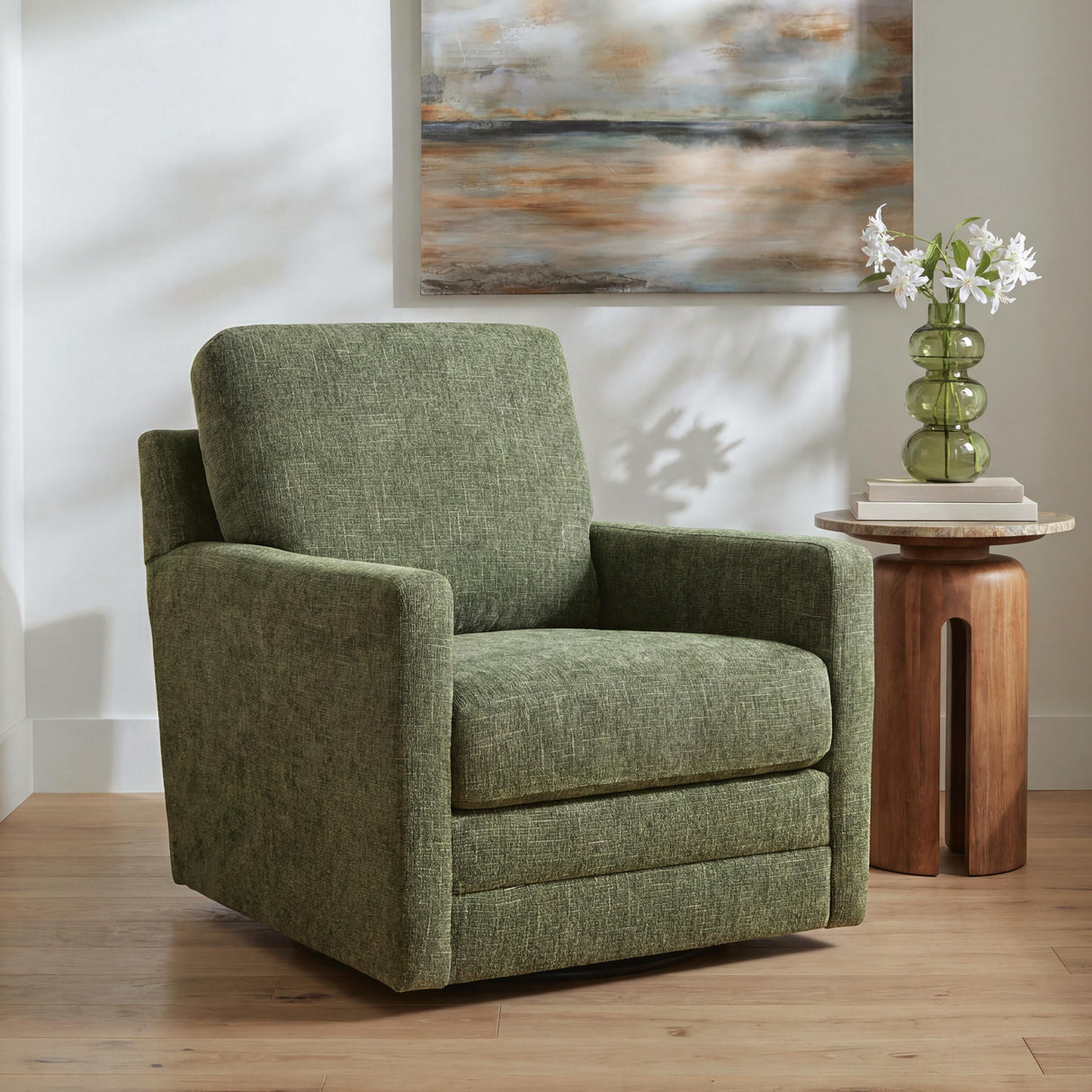 Dishford Evergreen Swivel Accent Chair by Ashley at Eve Furniture