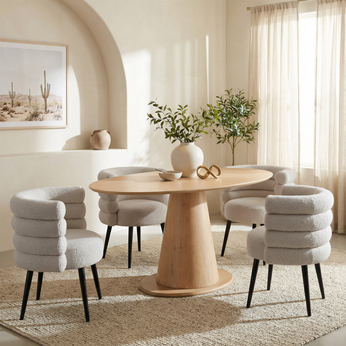 Disque Natural Dining Table by Zuomod at Eve Furniture