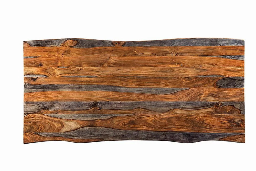 Ditman Gray Sheesham/Black Live Edge Dining Table by Coaster at Eve Furniture