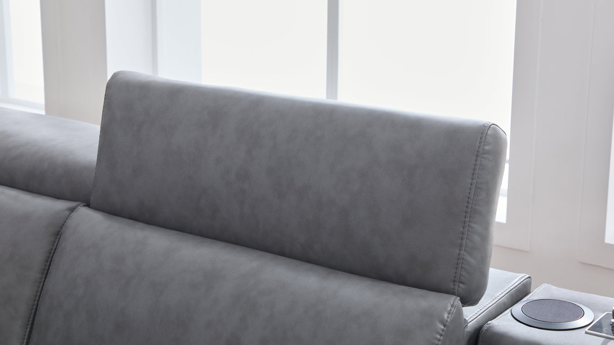 Divani Grey 7-Piece Power Reclining Sectional by New Era Innovations at Eve Furniture