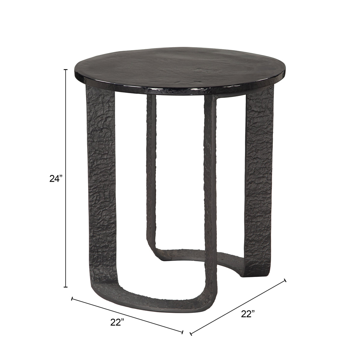Divin Black Side Table by Zuomod at Eve Furniture