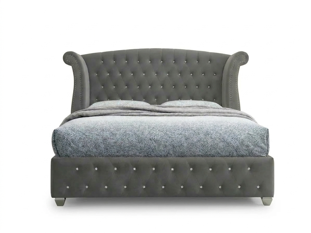 Divina Grey Platform Queen bed by New Era Innovations at Eve Furniture