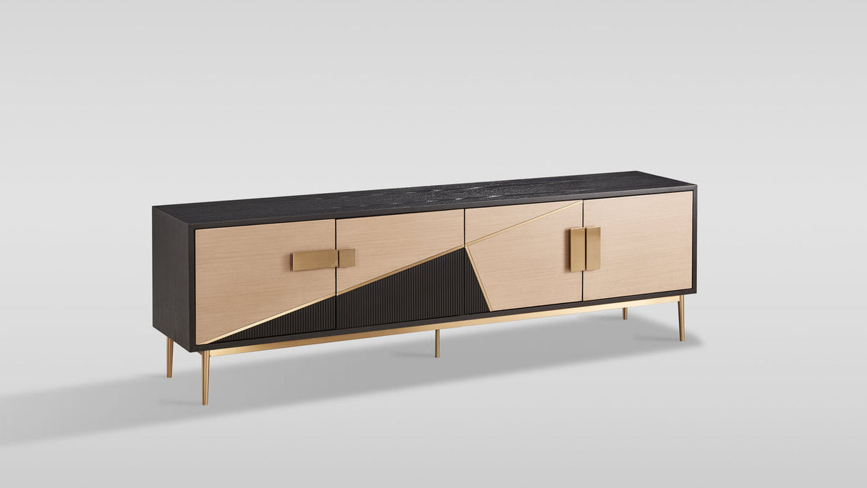 Divolia Black and Grey TV Console by New Era Innovations at Eve Furniture