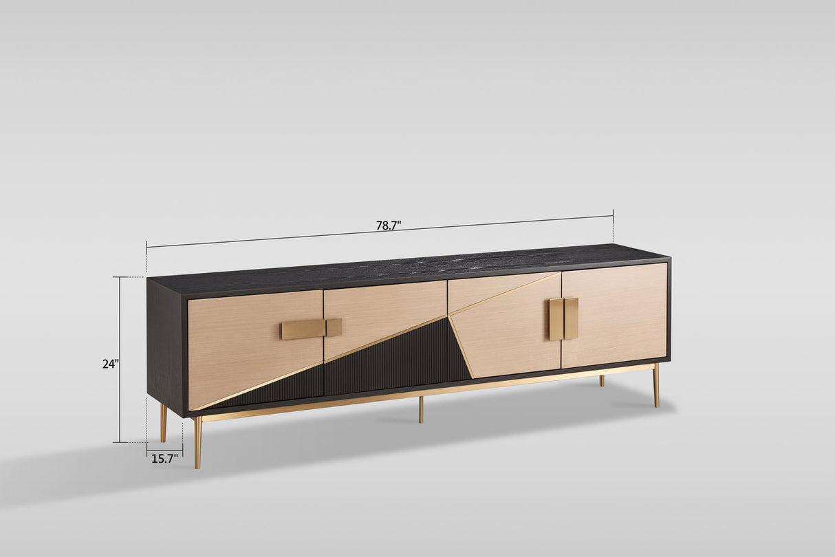 Divolia Black and Grey TV Console by New Era Innovations at Eve Furniture