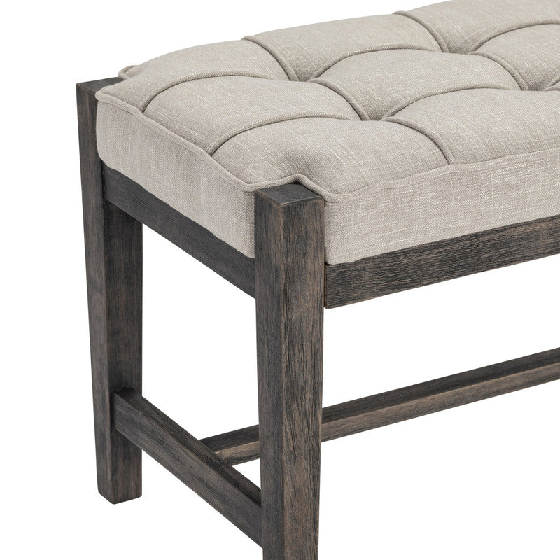 Dixon Beige/Brown Bench by Crestview at Eve Furniture