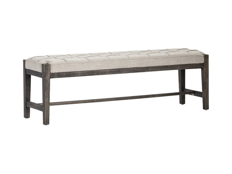 Dixon Beige/Brown Bench by Crestview at Eve Furniture