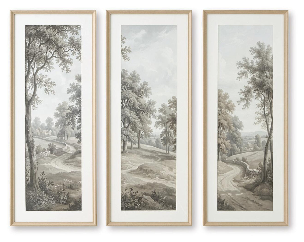 Dixonburg Taupe/Gray Wall Art, Set of 3 by Ashley at Eve Furniture
