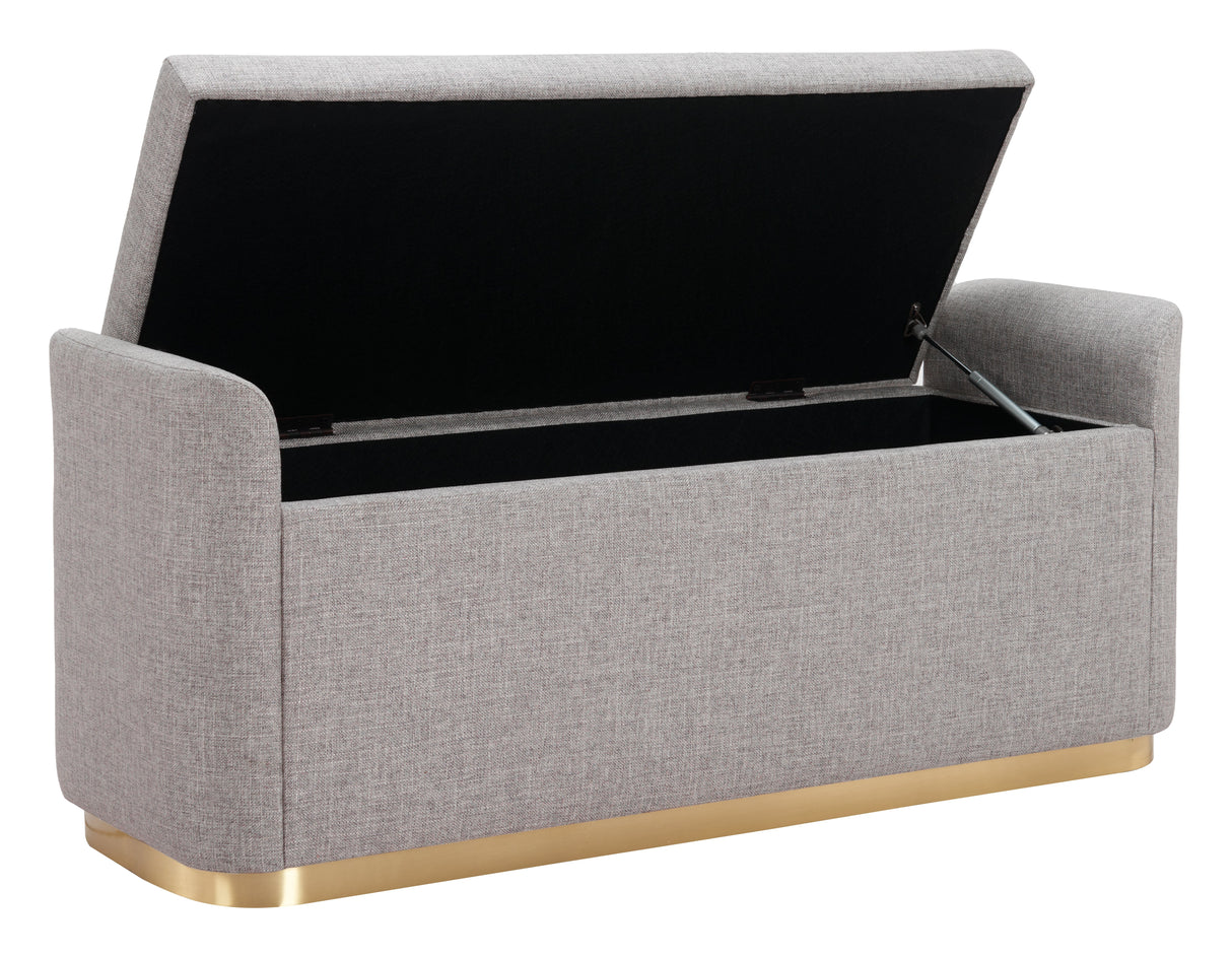 Dobo Gray Storage Bench by Zuomod at Eve Furniture