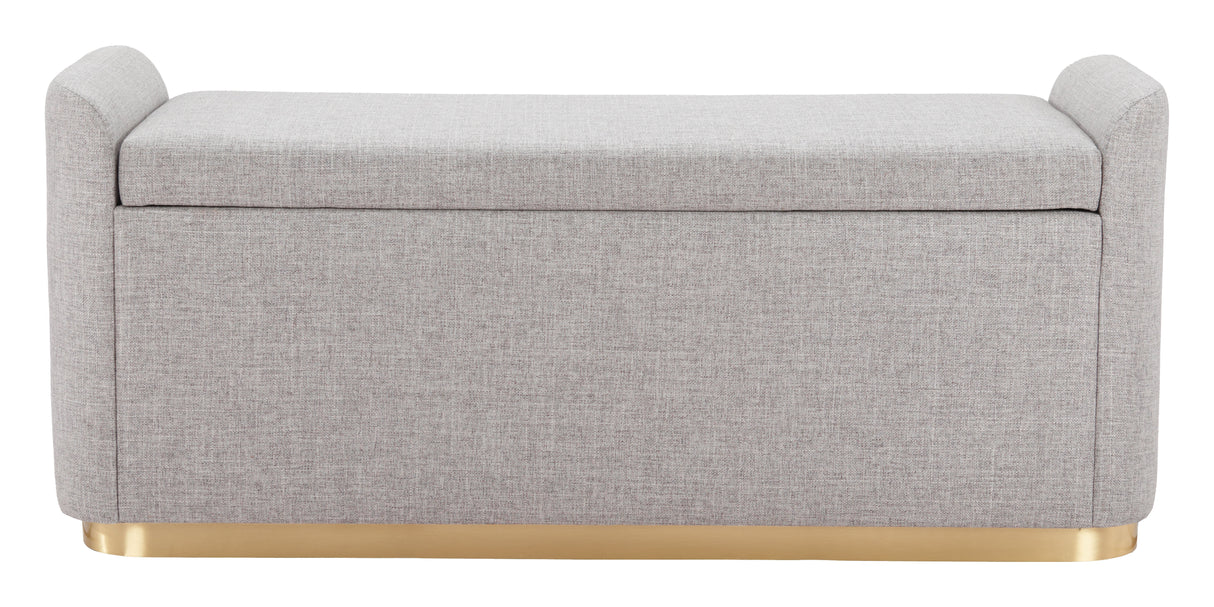 Dobo Gray Storage Bench by Zuomod at Eve Furniture