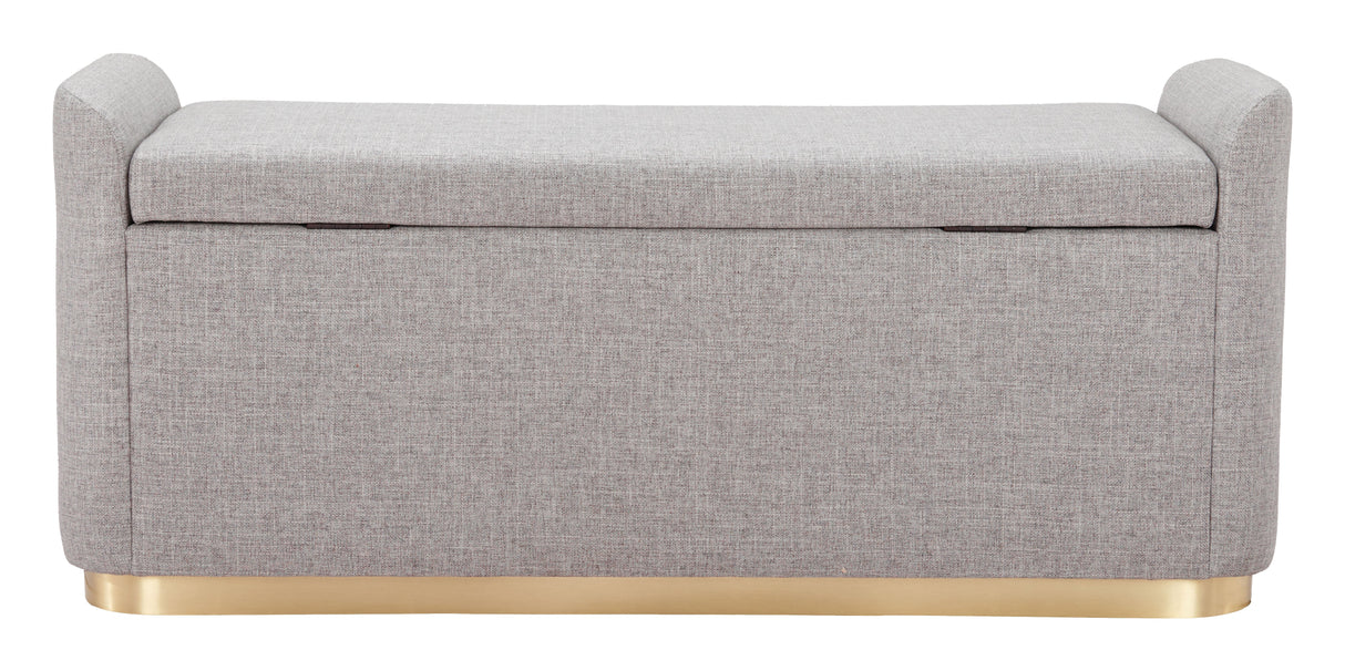 Dobo Gray Storage Bench by Zuomod at Eve Furniture