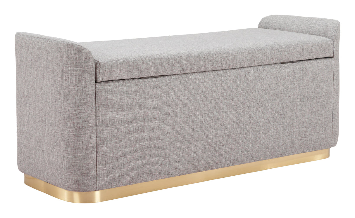 Dobo Gray Storage Bench by Zuomod at Eve Furniture