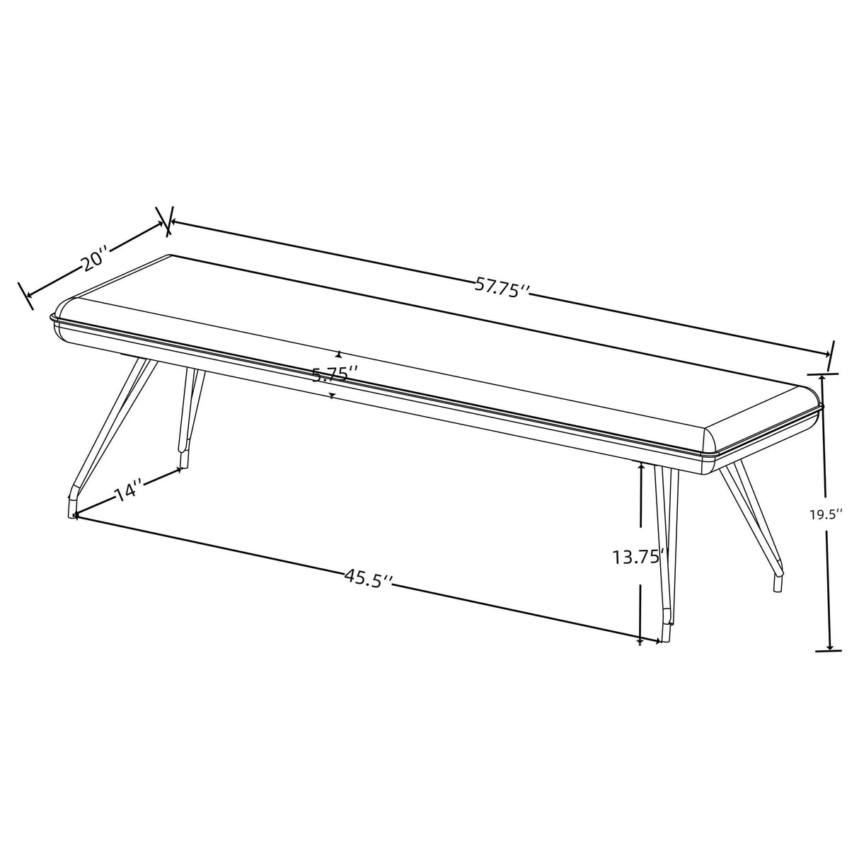 Dodson Fabric Upholstered Dining Bench Grey by Coaster at Eve Furniture