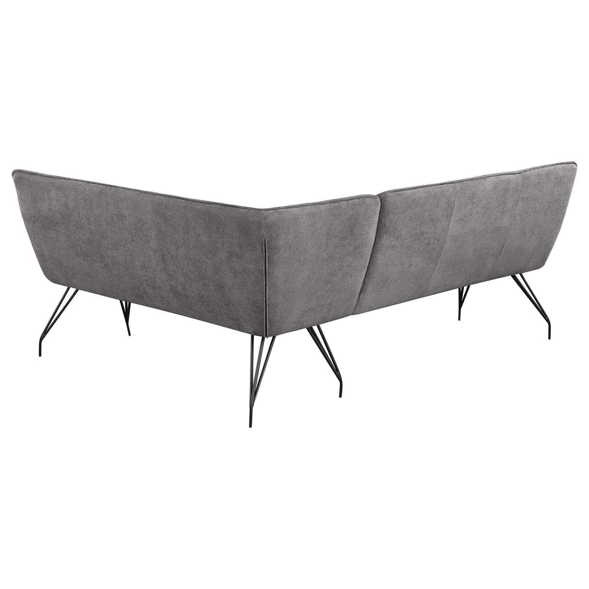 Dodson Fabric Upholstered L-Shaped Nook Dining Bench Grey by Coaster at Eve Furniture