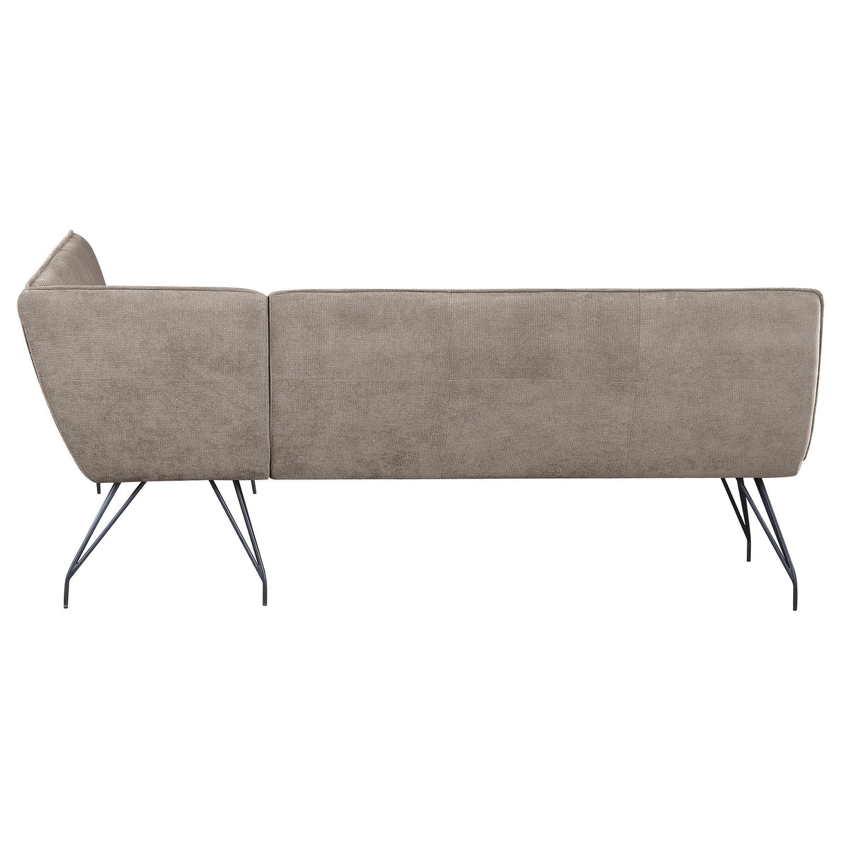 Dodson Fabric Upholstered L-Shaped Nook Dining Bench Taupe by Coaster at Eve Furniture