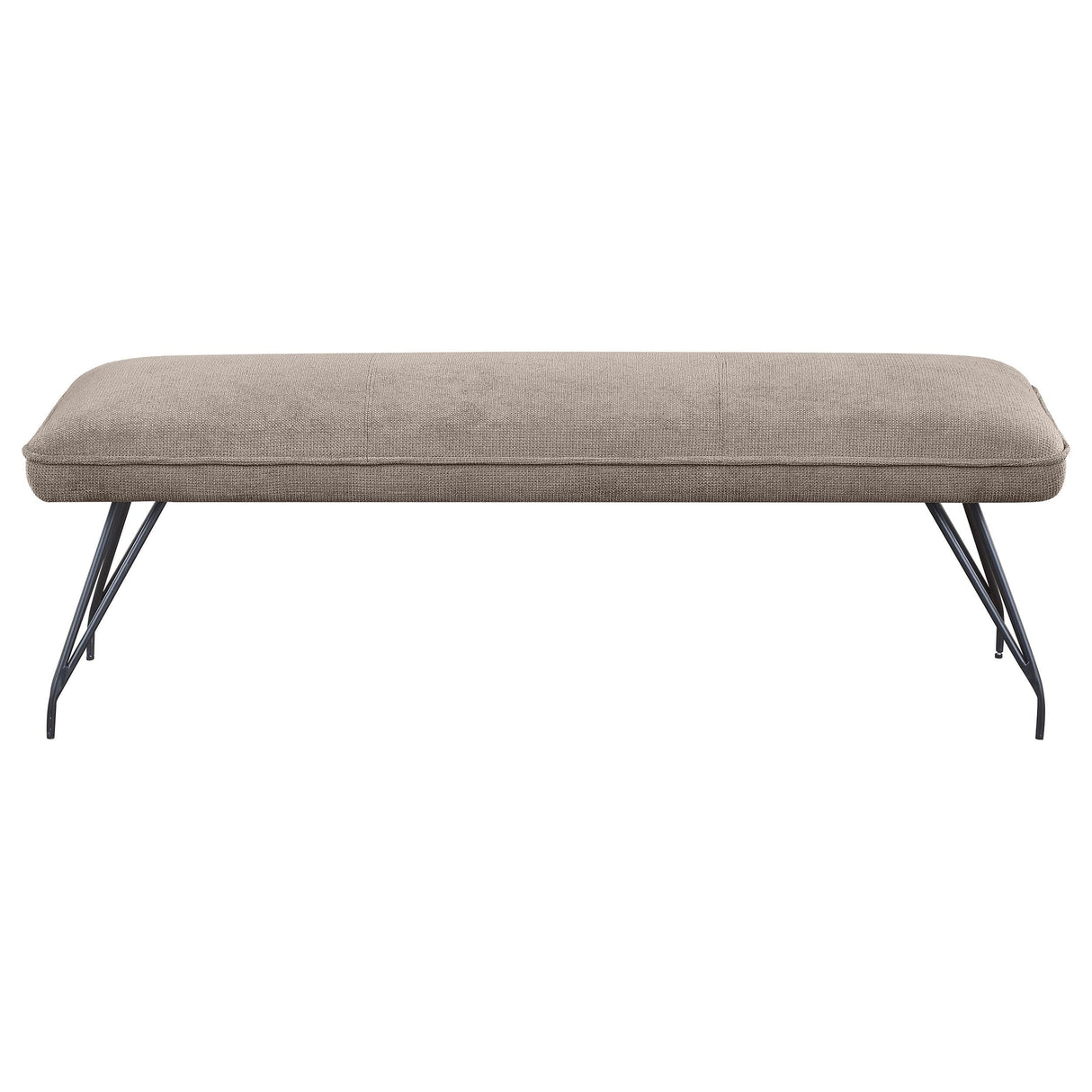 Dodson Taupe Upholstered Dining Bench by Coaster at Eve Furniture