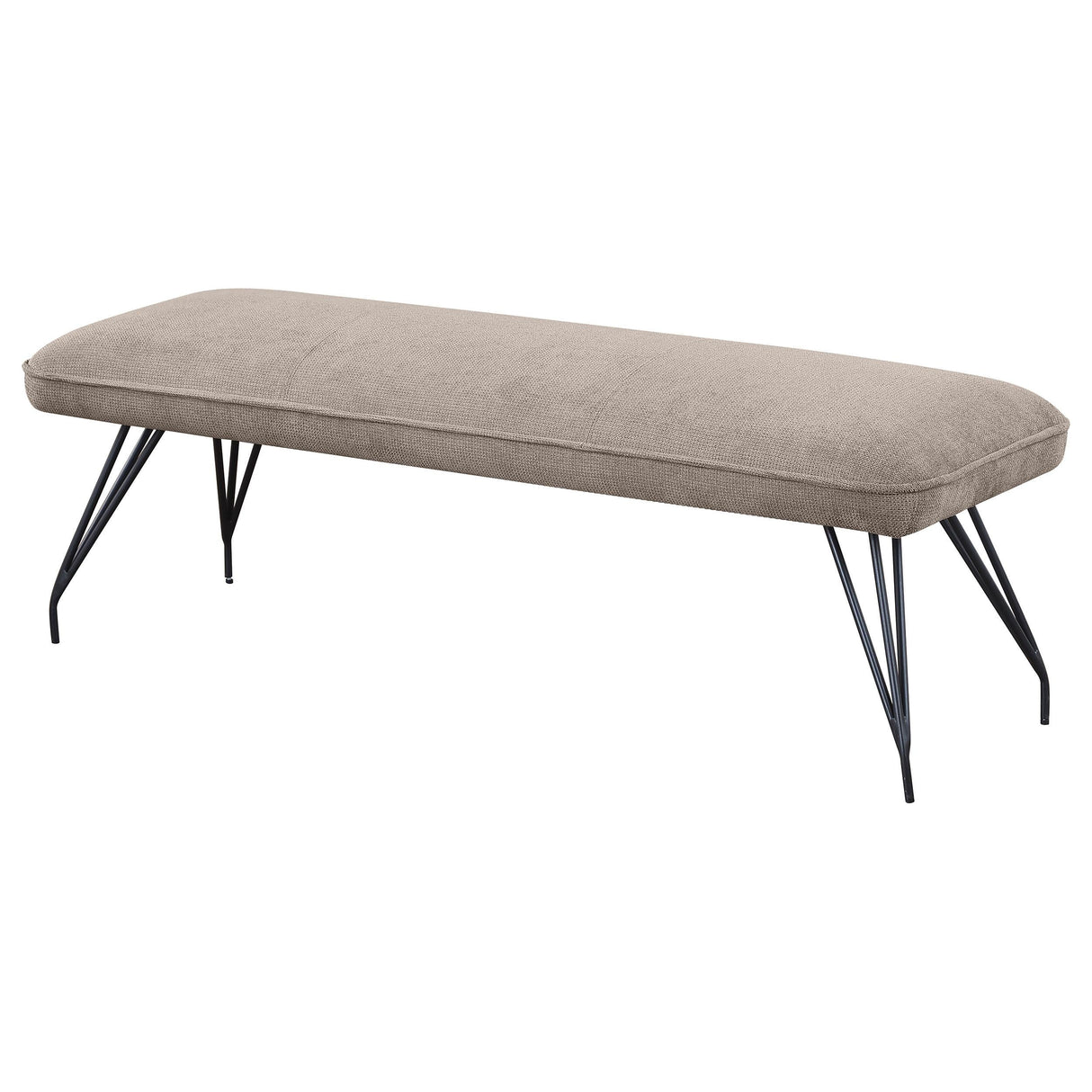 Dodson Taupe Upholstered Dining Bench by Coaster at Eve Furniture
