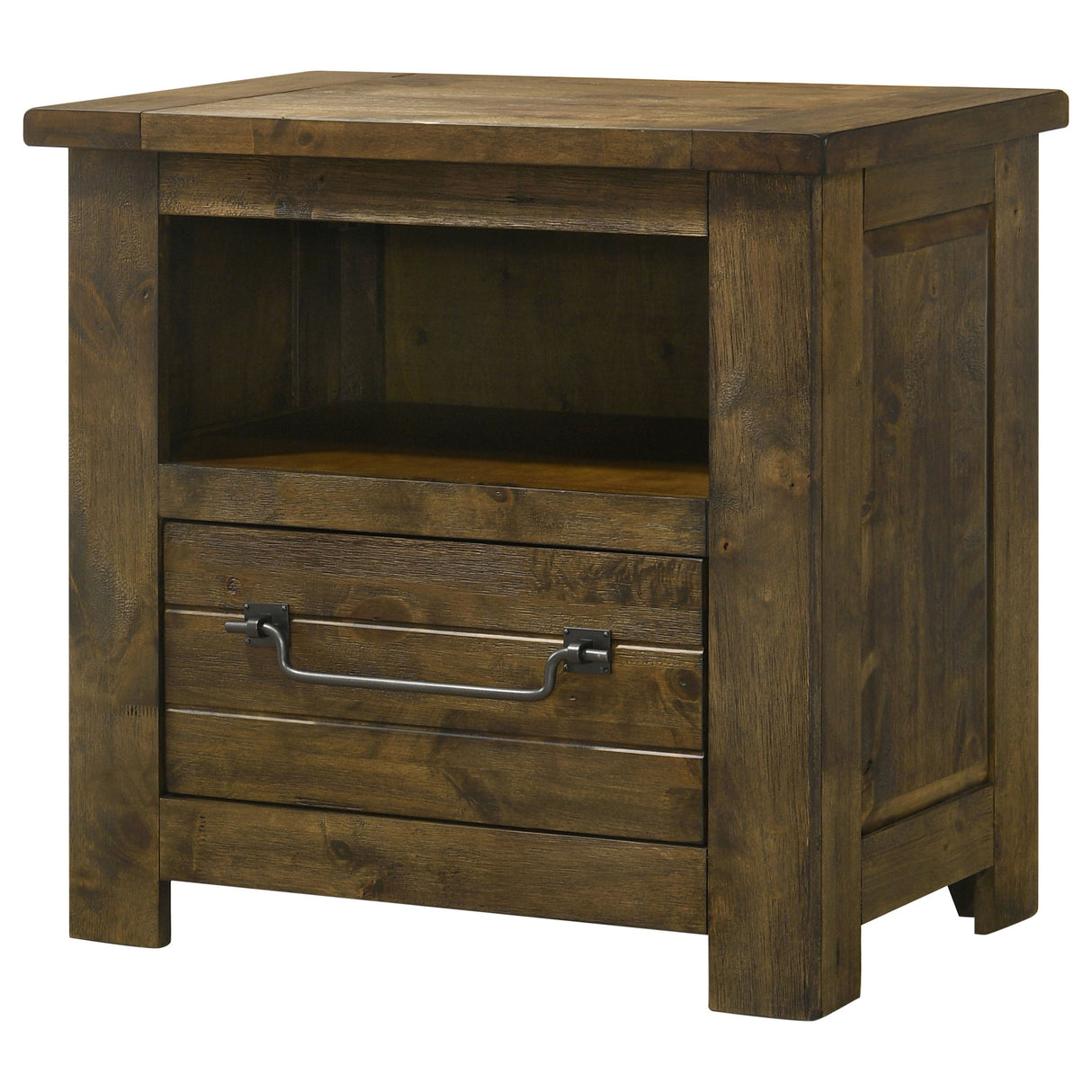 Doherty Rustic Brown 1-drawer Nightstand Bedside Table by Coaster at Eve Furniture