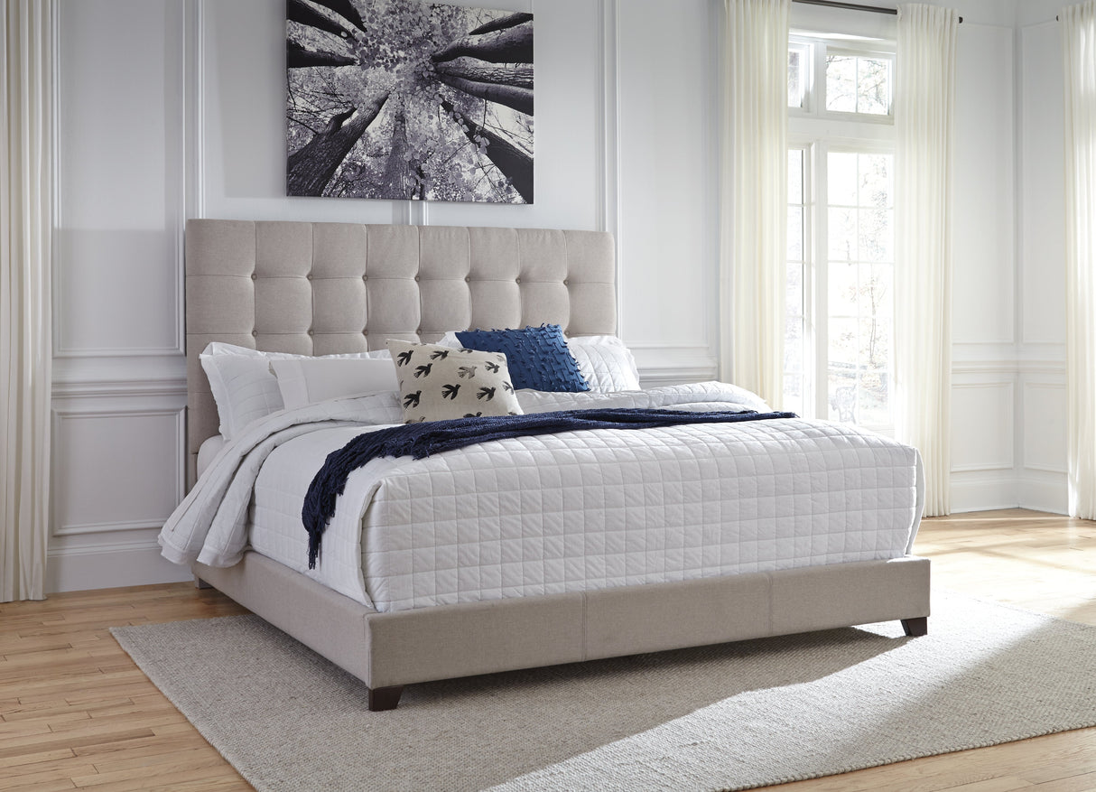 Dolante Beige Queen Upholstered Bed by ASHLEY FURNITURE at Eve Furniture