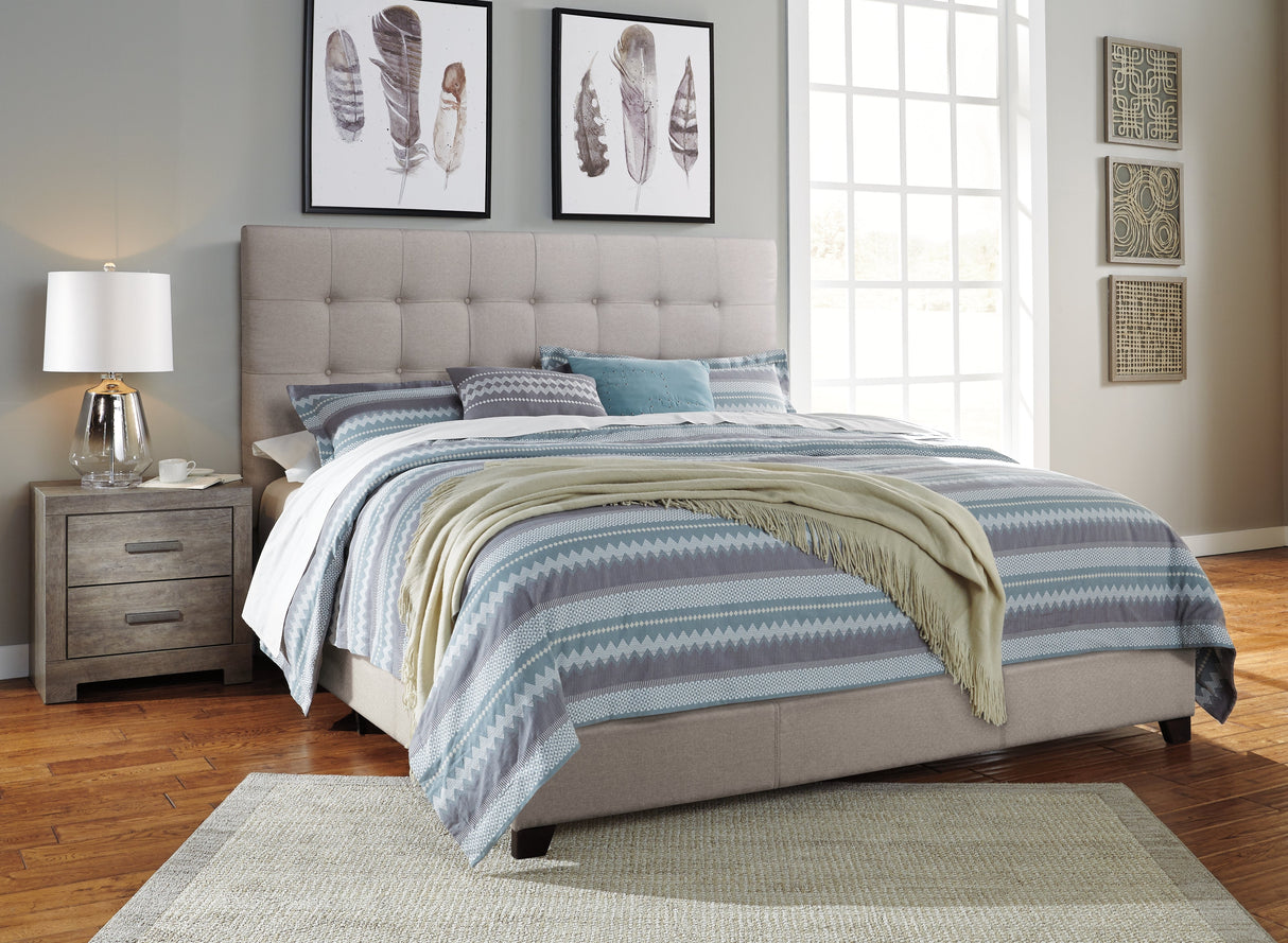 Dolante Beige Queen Upholstered Bed by ASHLEY FURNITURE at Eve Furniture