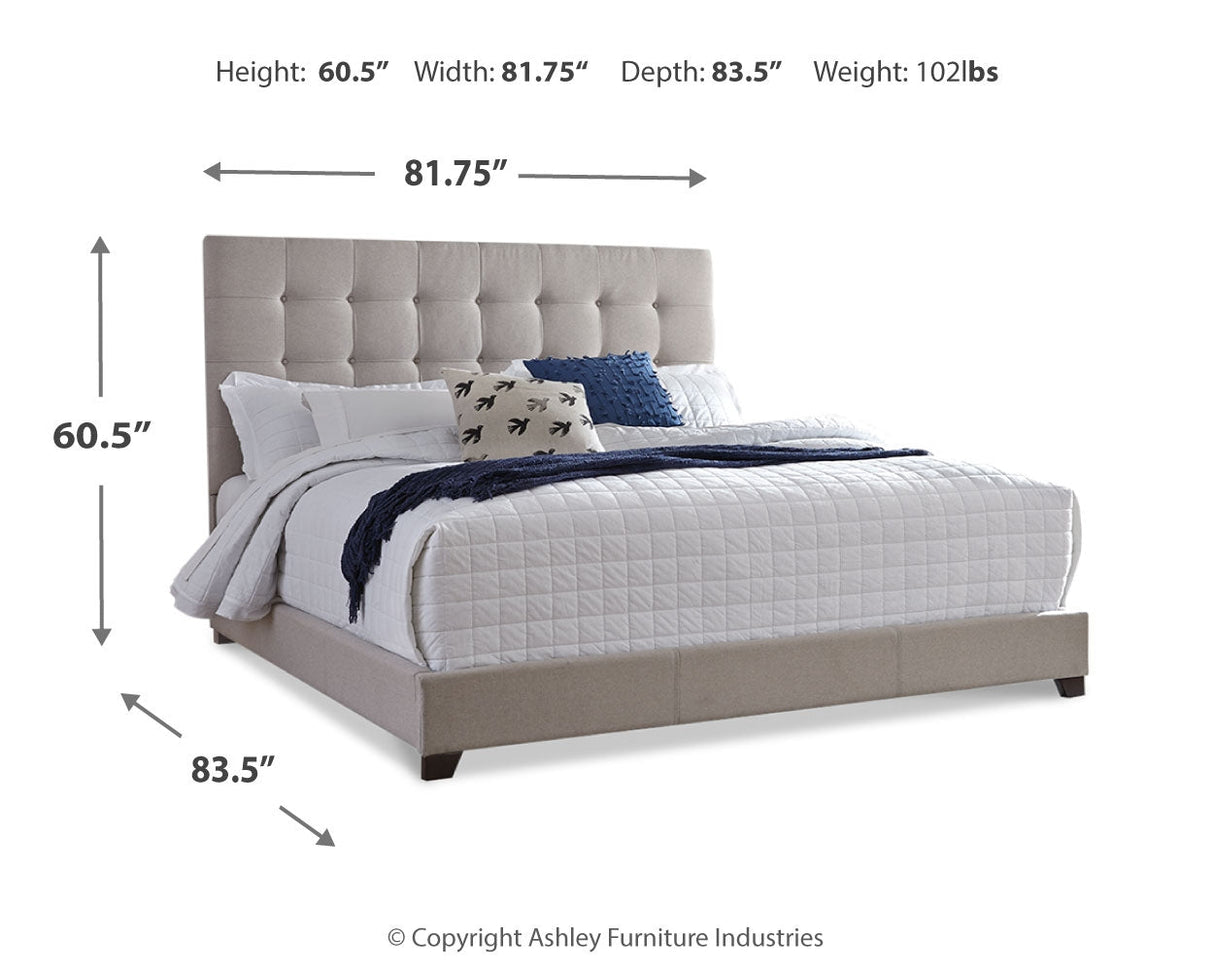 Dolante Beige Queen Upholstered Bed by ASHLEY FURNITURE at Eve Furniture