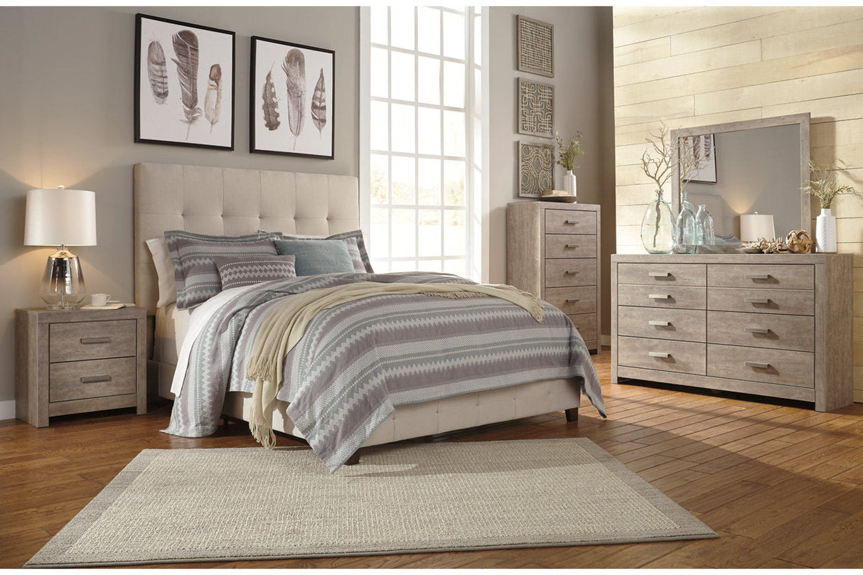 Dolante Beige Queen Upholstered Bed by ASHLEY FURNITURE at Eve Furniture