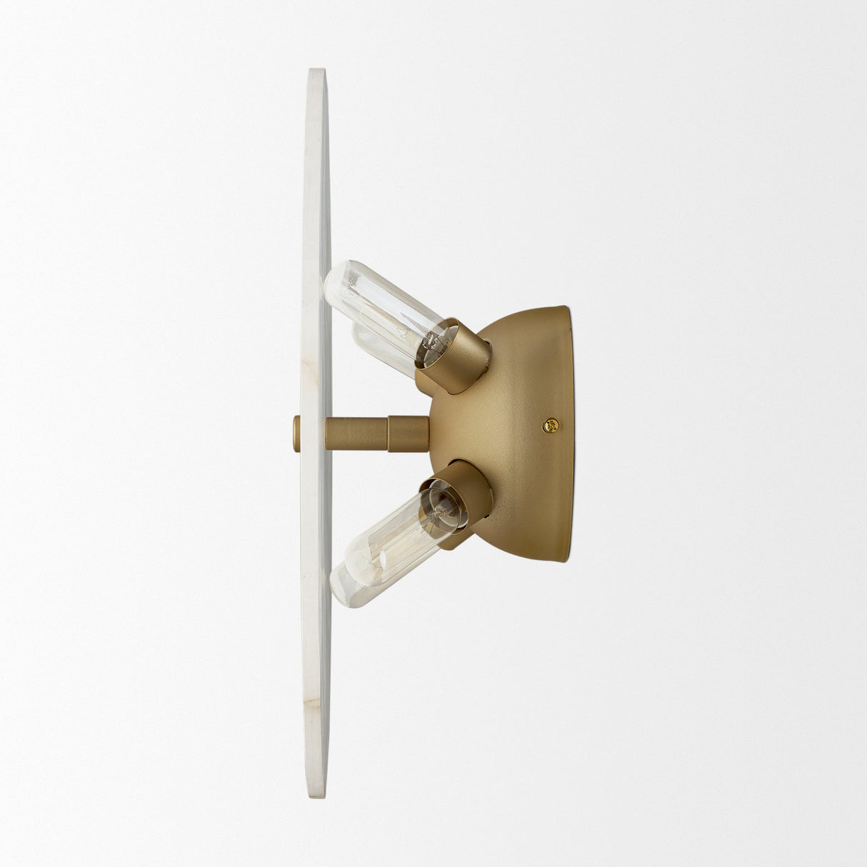 Dolly Brushed Gold Metal w/ Alabaster Shade 4-Light Wall Sconce by Mercana at Eve Furniture
