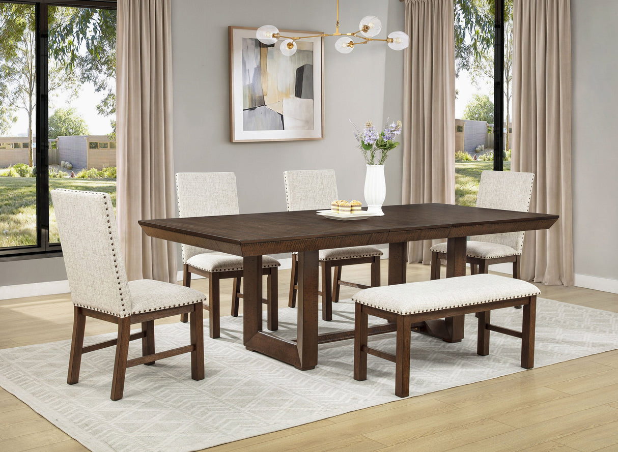 Domingo Espresso Dining Table by Crown Mark at Eve Furniture