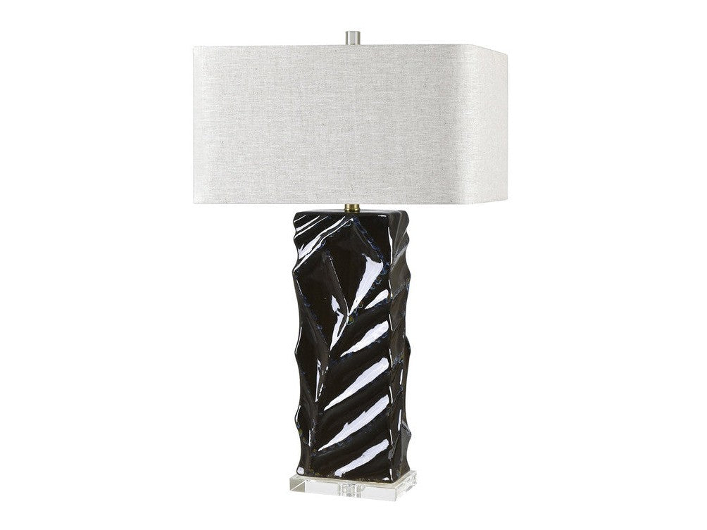Dominic Black/Blue Table Lamp (Set of 2) by Crestview at Eve Furniture