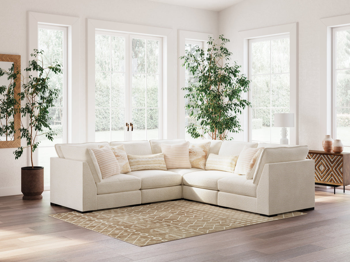 Donelson Creek Vanilla 5-Piece Modular Sectional by Ashley at Eve Furniture