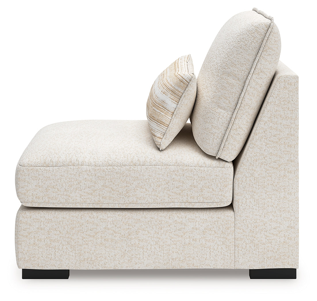 Donelson Creek Vanilla Armless Chair by Ashley at Eve Furniture