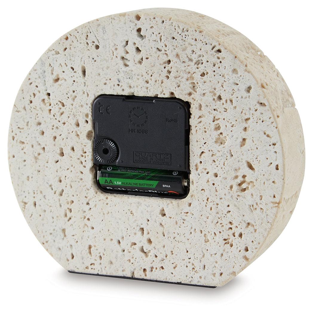 Donfordson Beige Table Clock by Ashley at Eve Furniture