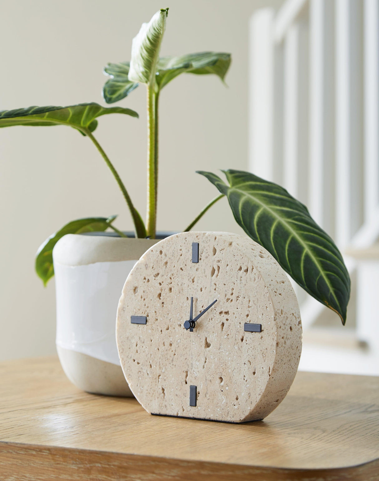 Donfordson Beige Table Clock by Ashley at Eve Furniture