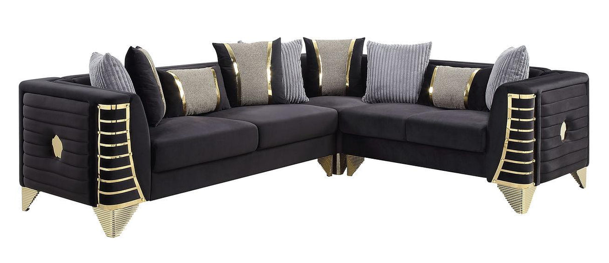 Donovan Black 3-Piece Sectional by New Era Innovations at Eve Furniture