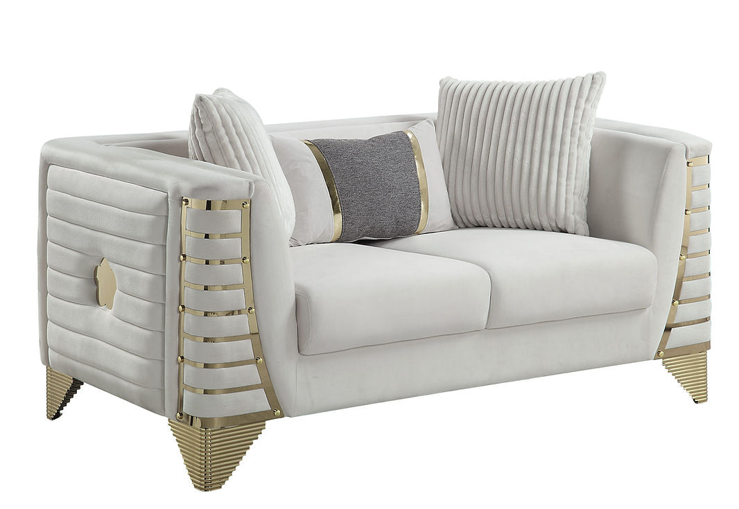Donovan Cream Sofa Loveseat by New Era Innovations at Eve Furniture