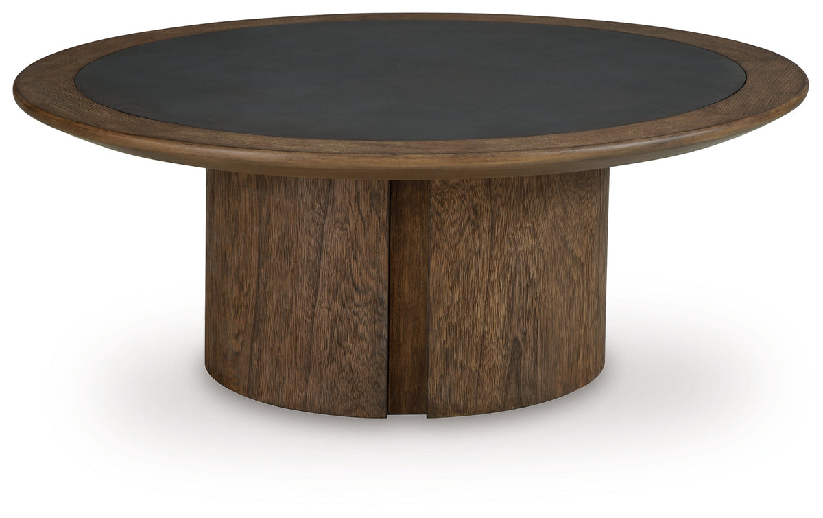 Dontayne Warm Brown Coffee Table by Ashley at Eve Furniture