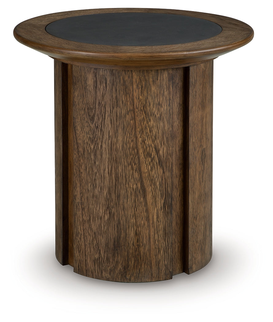 Dontayne Warm Brown End Table by Ashley at Eve Furniture