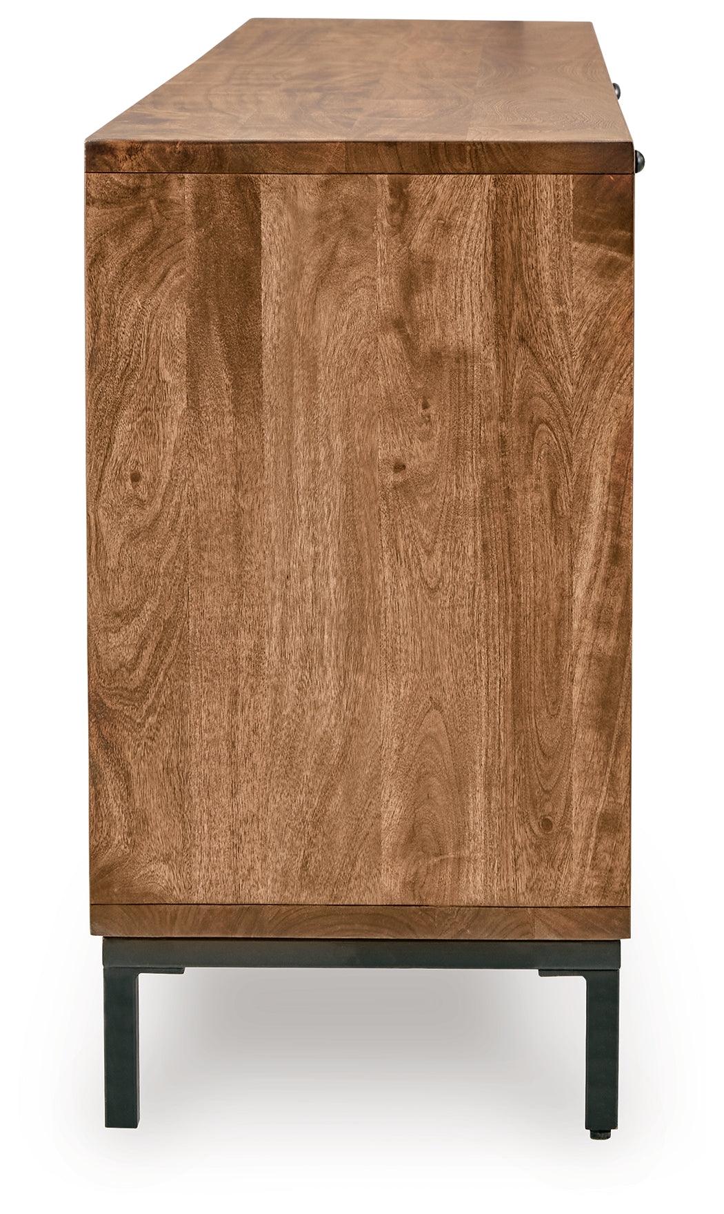 Dorannby Black/Brown Accent Cabinet by Ashley at Eve Furniture