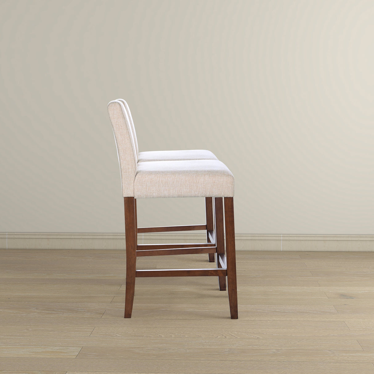 Dorian Beige Fabric Counter Chair (Set of 2) by Ashcroft Imports at Eve Furniture