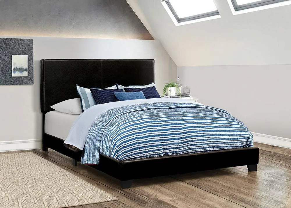 Dorian Black Upholstered Queen Bed by Coaster at Eve Furniture