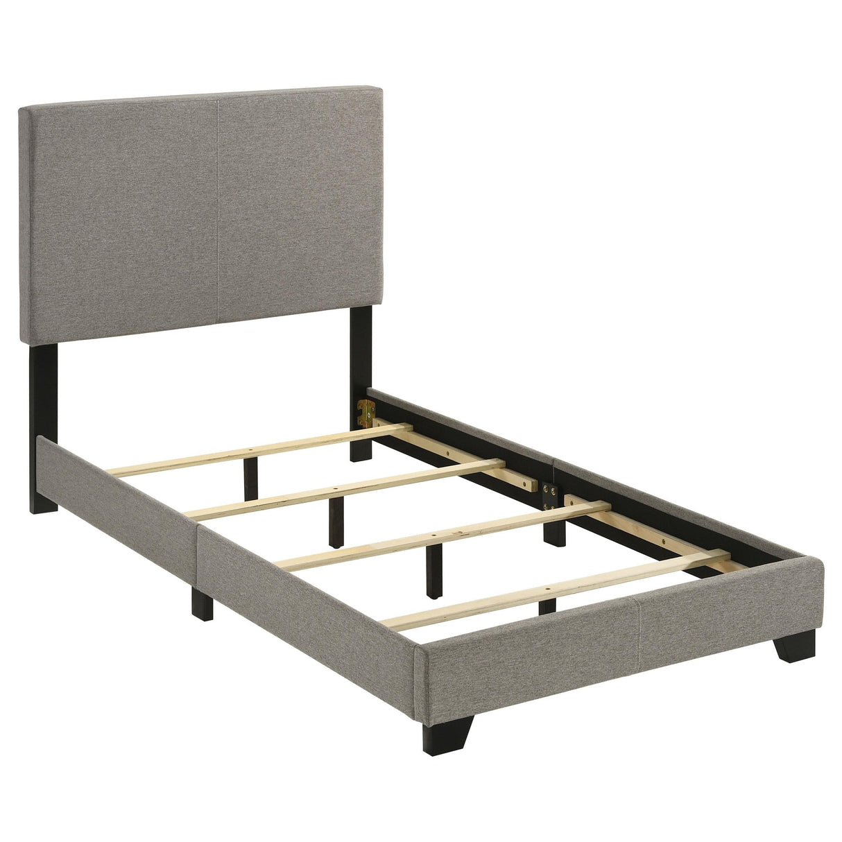 Dorian Taupe Upholstered Twin Panel Bed by Coaster at Eve Furniture