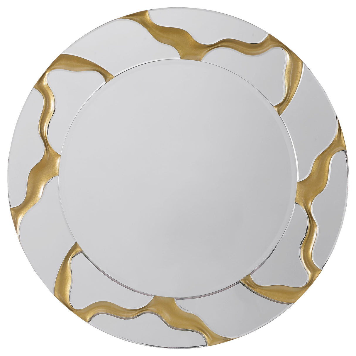 Dorinda Gold 36 x 36 Inch Round Kintsugi Style Wall Mirror by Coaster at Eve Furniture