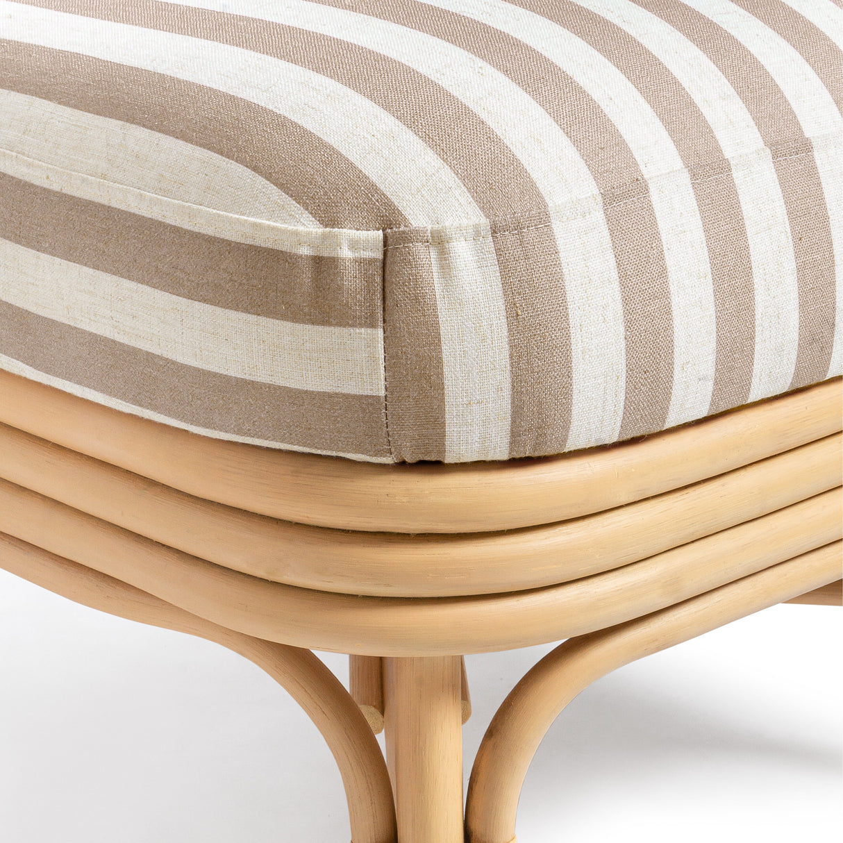 Dorine Striped Performance Linen & Rattan Accent Chair by TOV Furniture at Eve Furniture