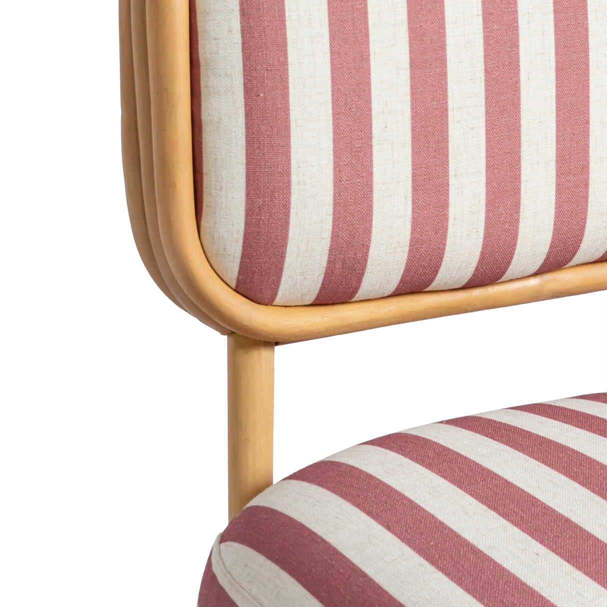 Dorine Striped Performance Linen & Rattan Accent Chair by TOV Furniture at Eve Furniture