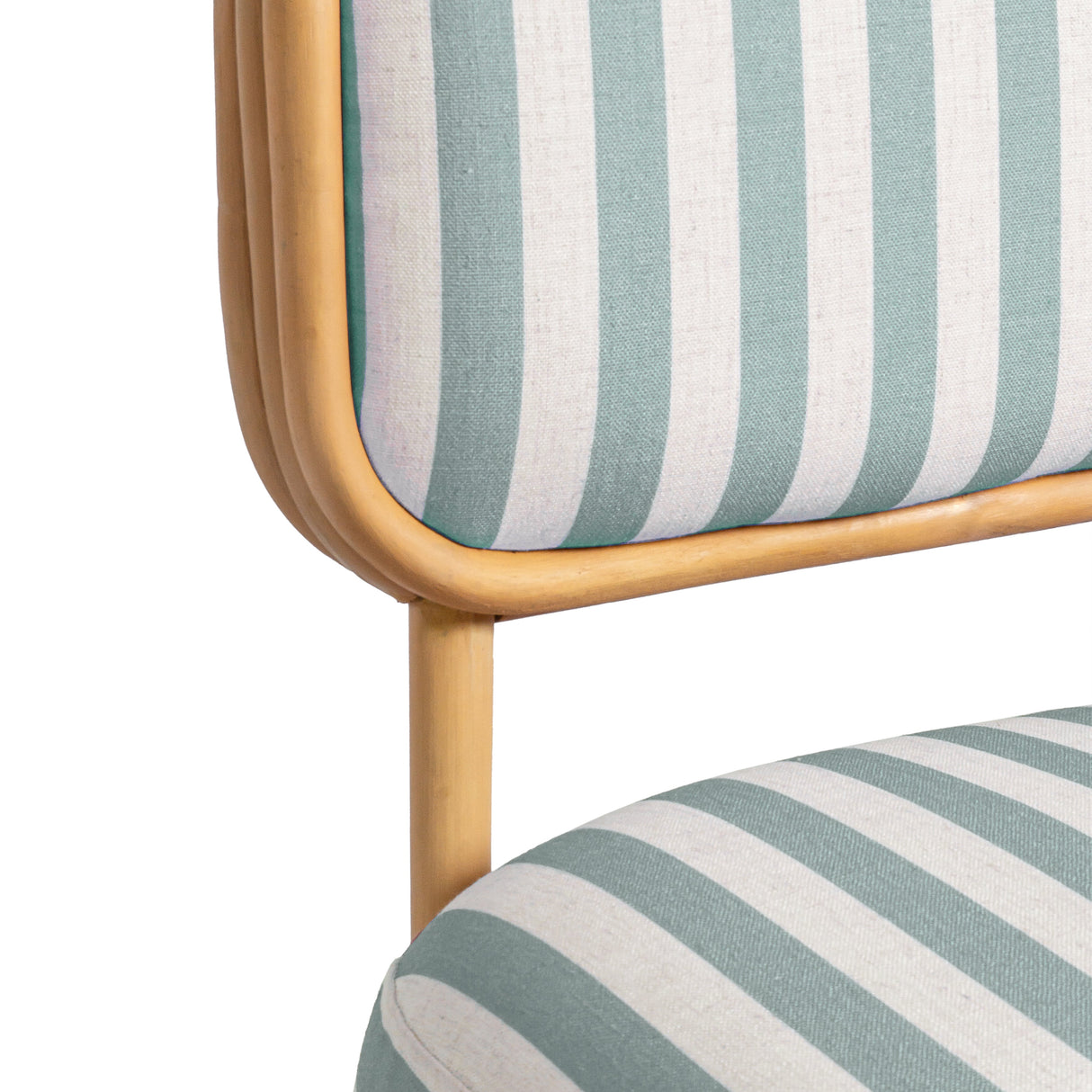 Dorine Striped Performance Linen & Rattan Accent Chair by TOV Furniture at Eve Furniture