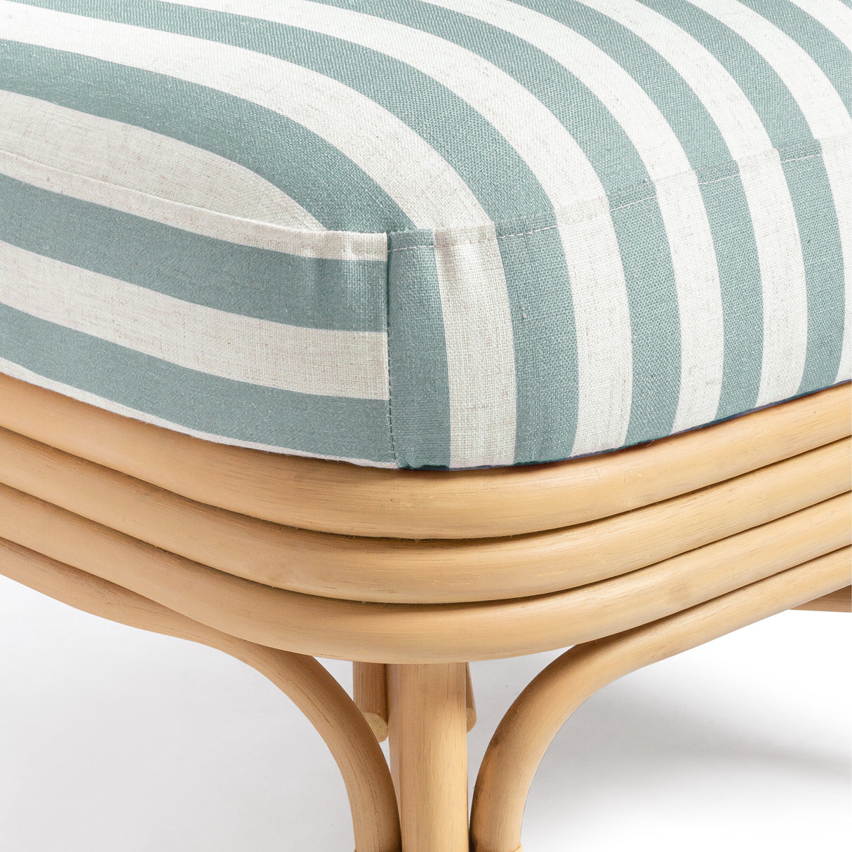 Dorine Striped Performance Linen & Rattan Accent Chair by TOV Furniture at Eve Furniture